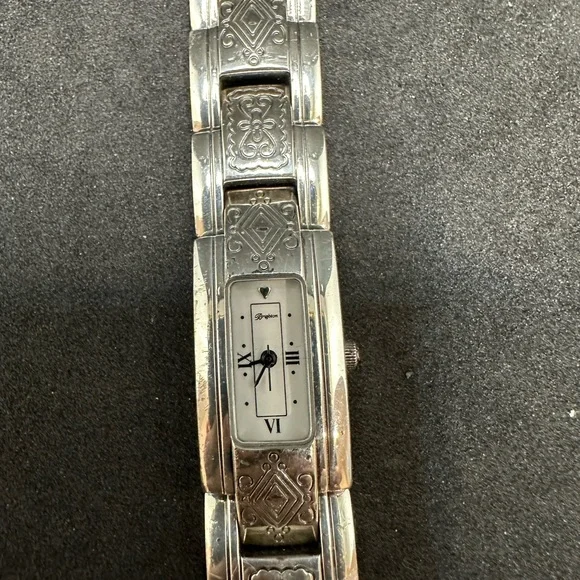 Brighton Montreal silver‎ etched link watch Silver Lake Watch - Brighton main image 4